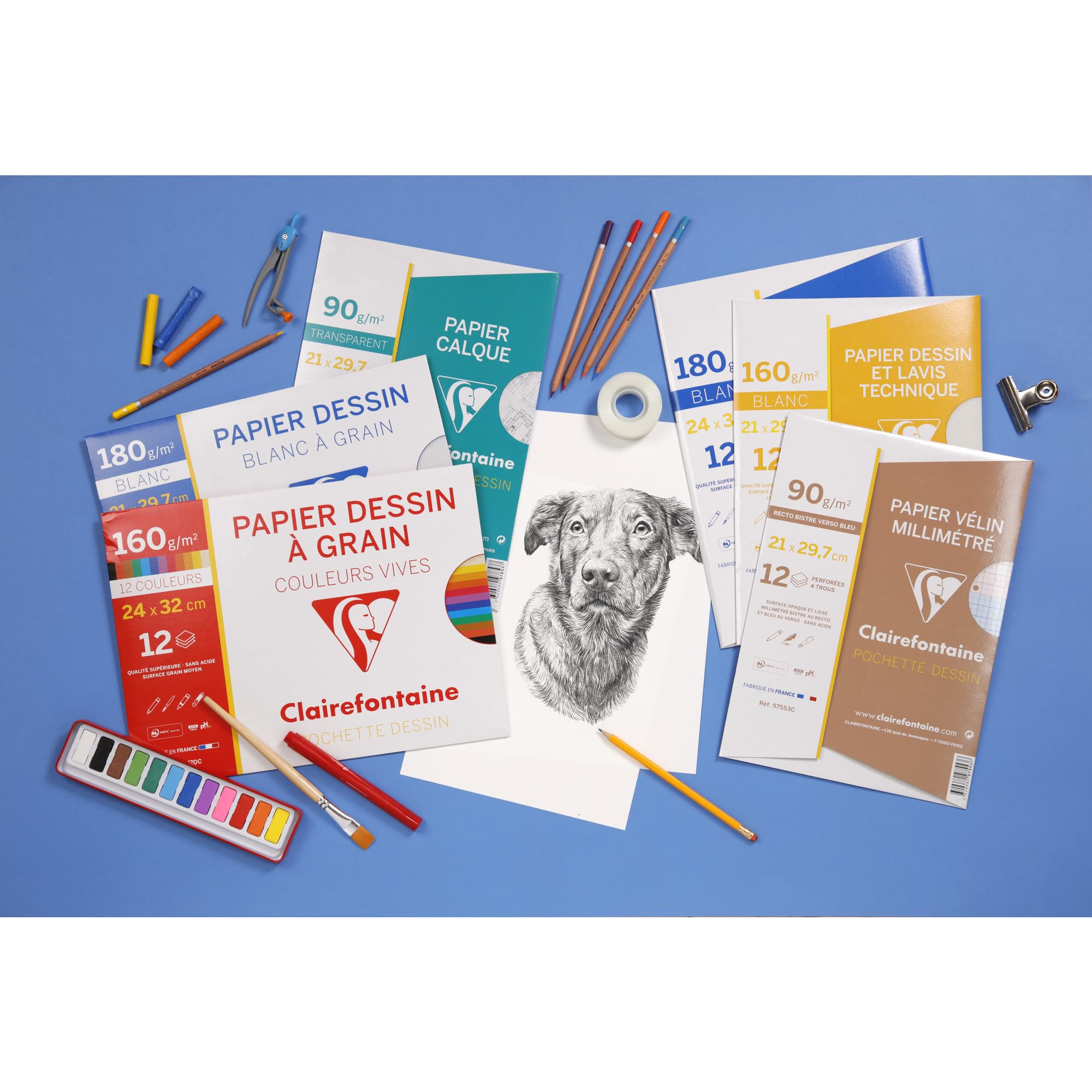 clairefontaine-painton-pochette-dessin-a4-125g-lot-de-2 image 7
