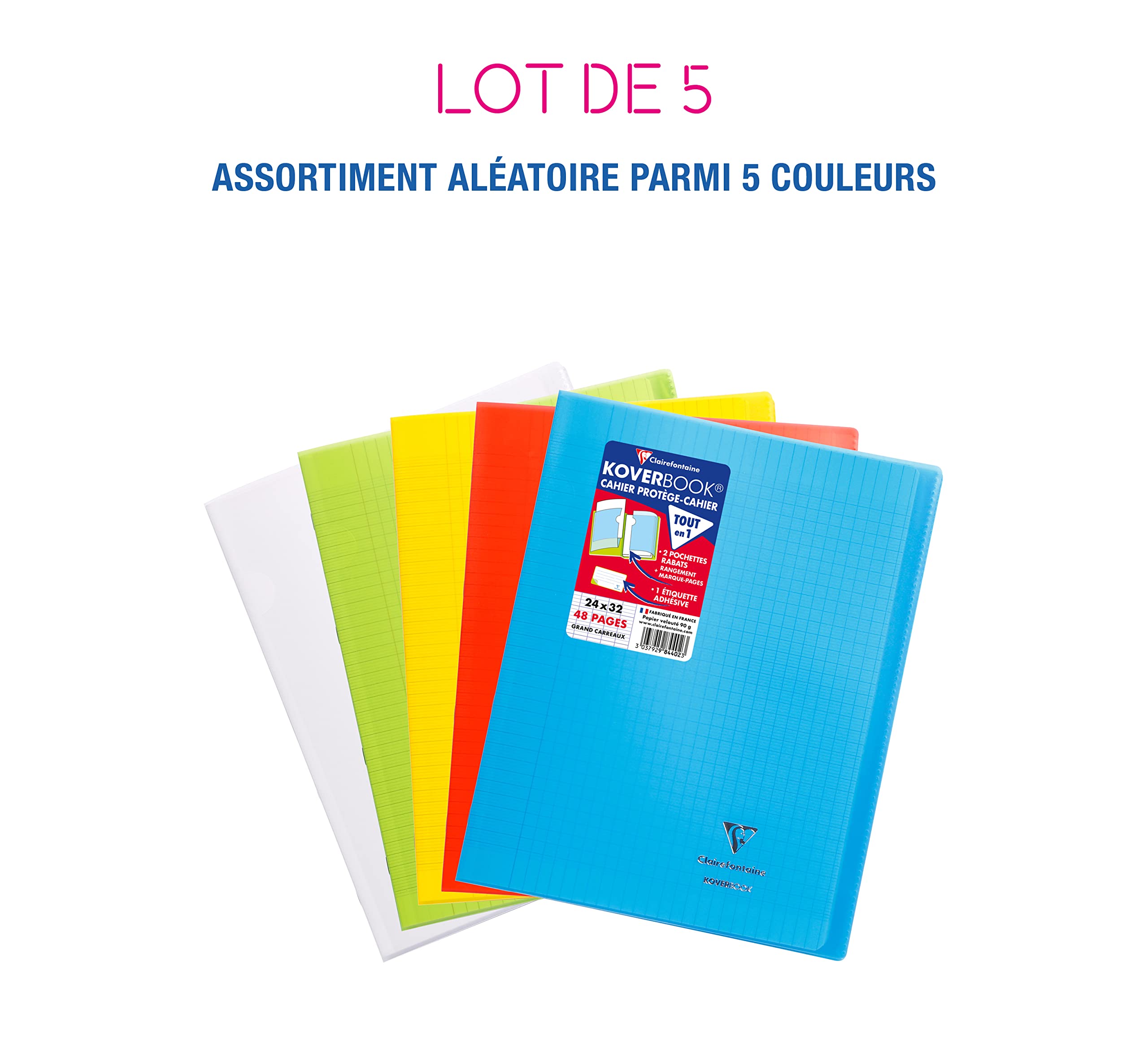 clairefontaine-koverbook-cahier-24x32-lot-de-5-grands-carreaux image 2