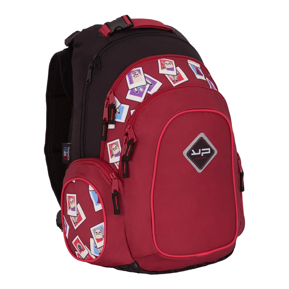 bodypack-college-lycee-sac-a-dos-insta-rouge-dos-reglable image 1