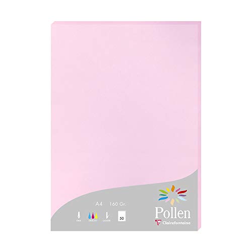 clairefontaine-pollen-14213c-papier-a4-160g-rose-drag-e-50-feuilles image 5