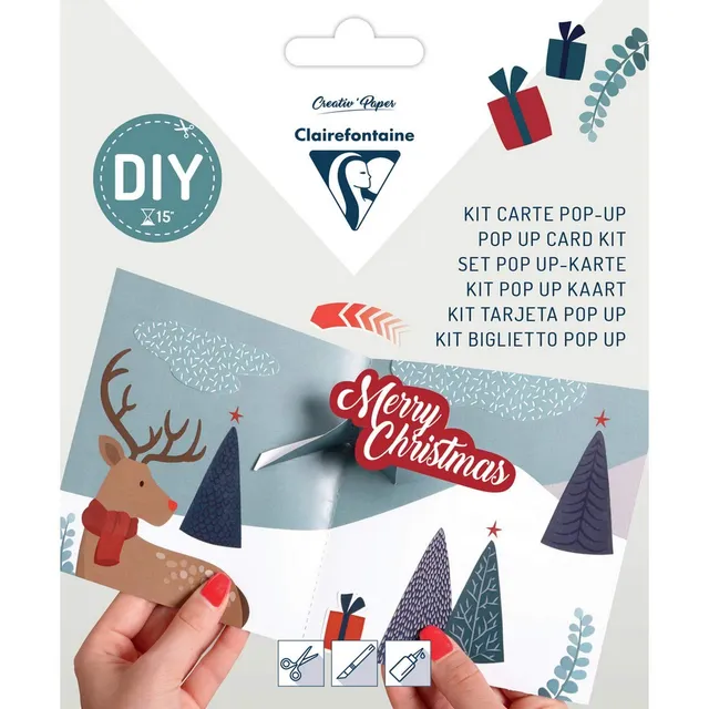clairefontaine-pollen-kit-carte-pop-up-renne-no-l-140mm image 1