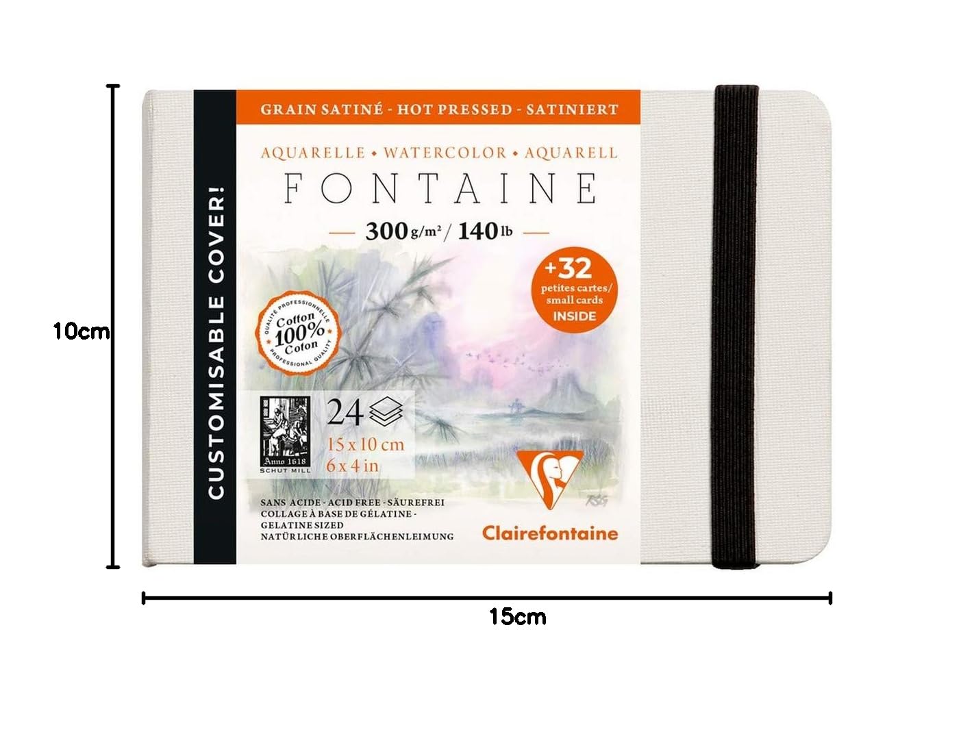 clairefontaine-fontaine-carnet-10x15-blanc-satin-300g-24-pages image 2
