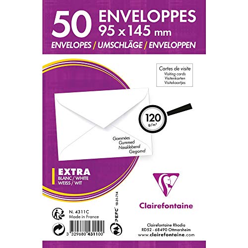 clairefontaine-triomphe-4311c-enveloppes-blanches-95x145-120g-x50 image 8