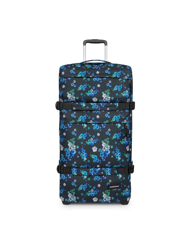 eastpak-transit-r-plus-m-valise-floralbloomblac-2-roues image 1