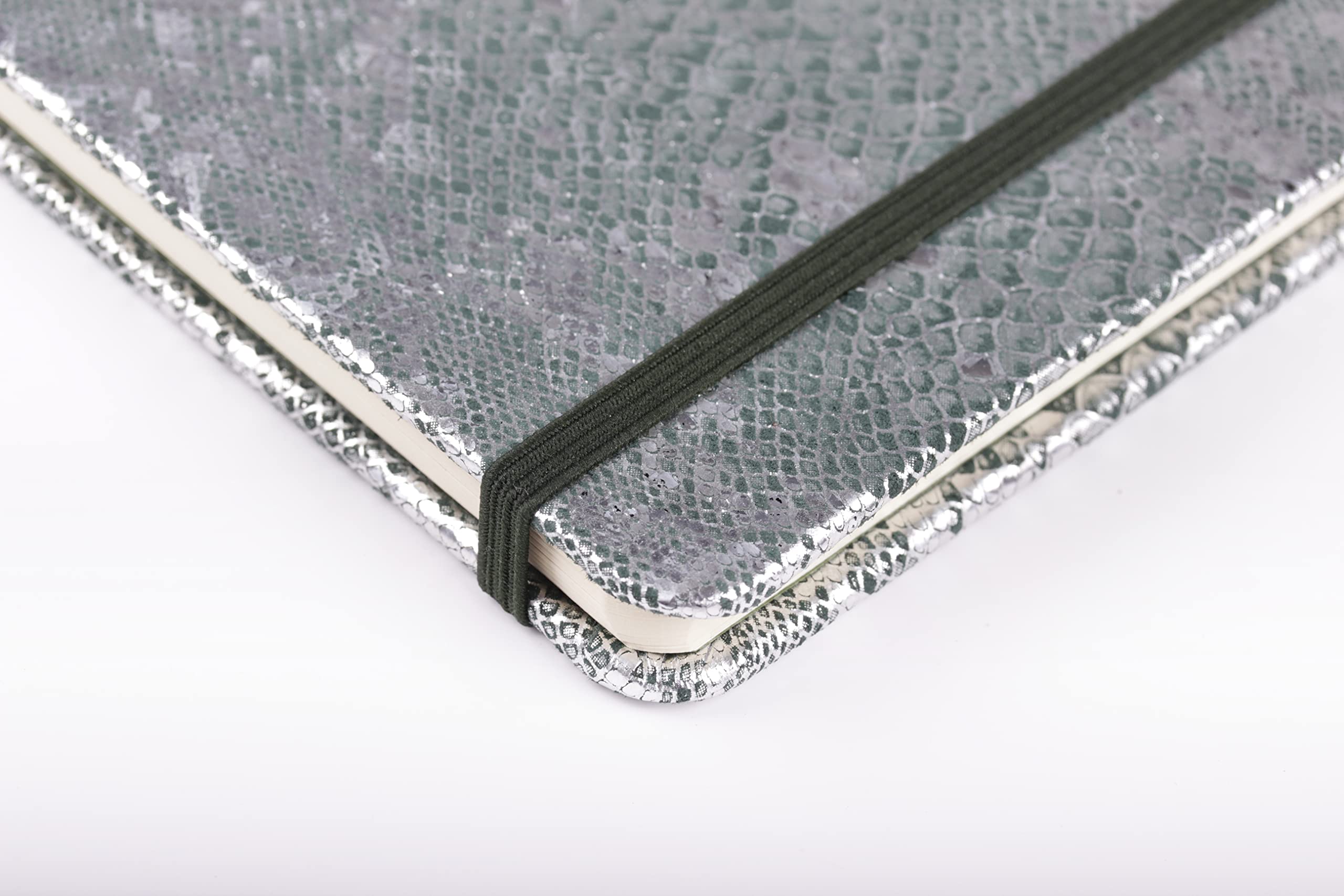 clairefontaine-age-bag-400122c-carnet-cuir-a5-vert-argent-144p image 4