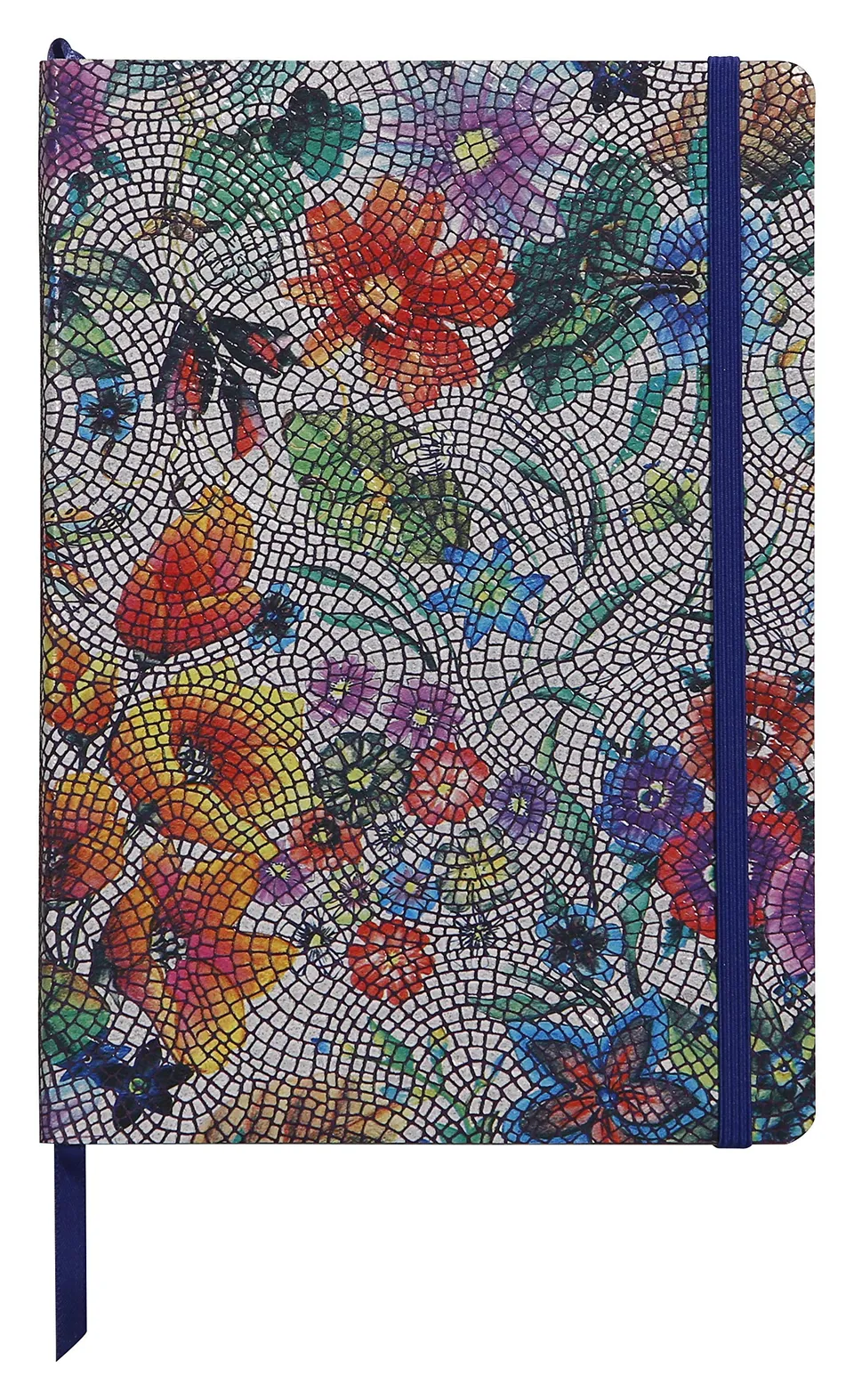 clairefontaine-age-bag-400124c-carnet-cuir-a5-fleurs-multicolores image 1