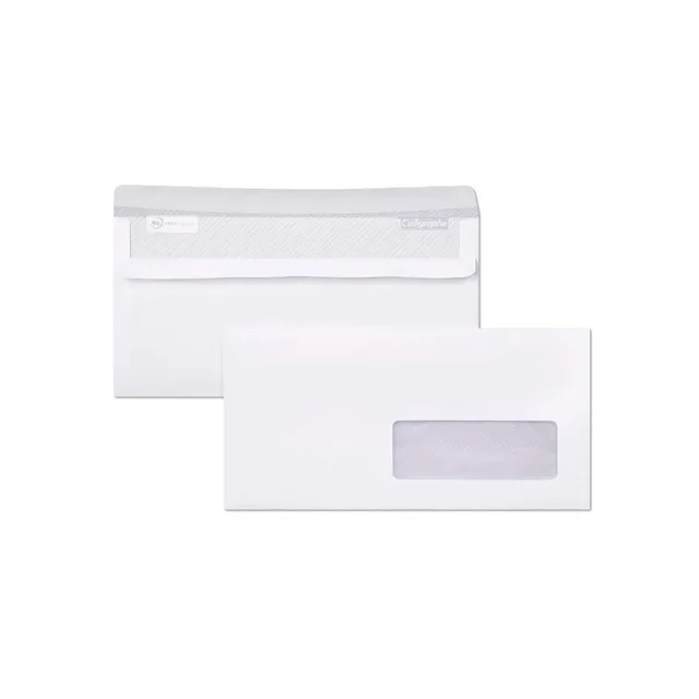 calligraphe-enveloppes-fen-tre-blanches-11x22-cm-80g-x500 image 1