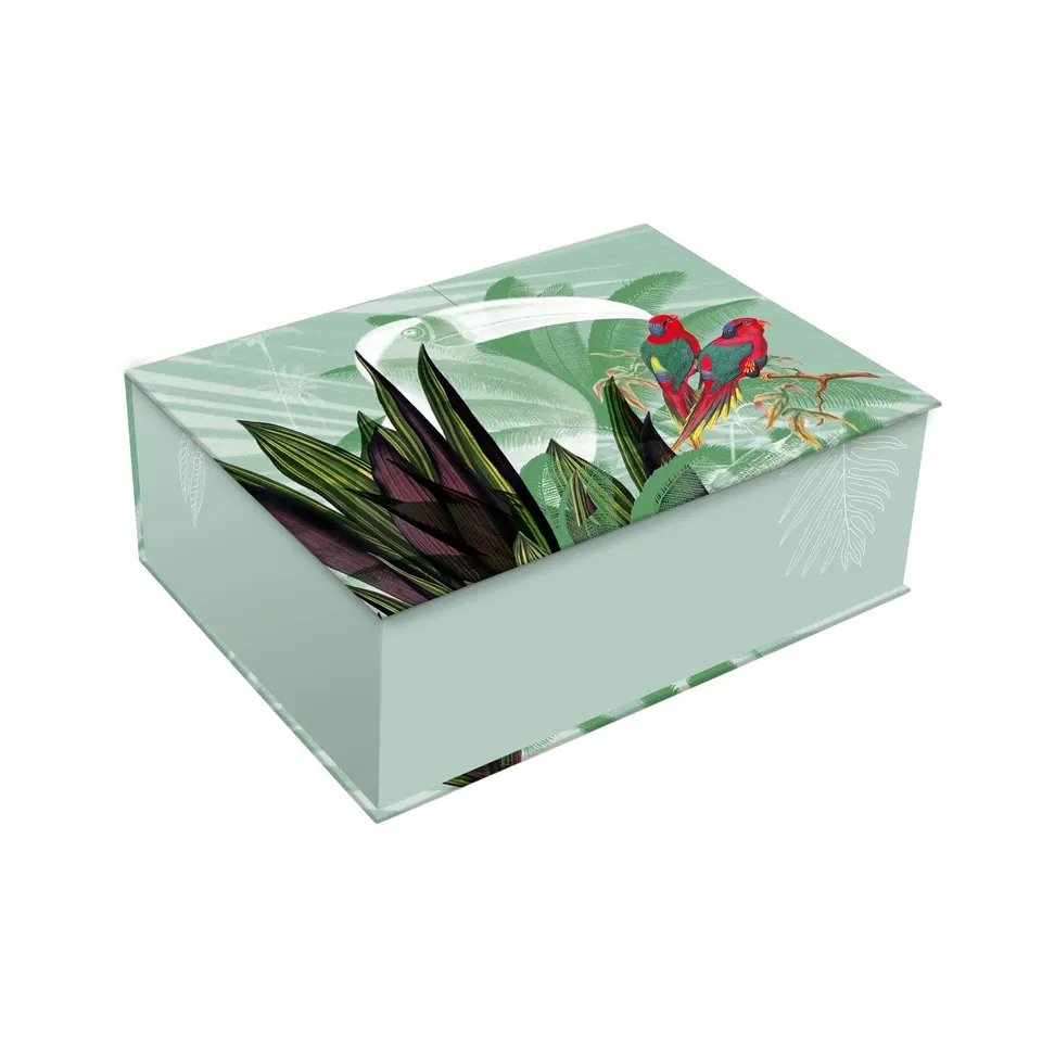 clairefontaine-jungle-harmony-bo-te-rangement-carton-35-5x26x13-motif-jungle image 1