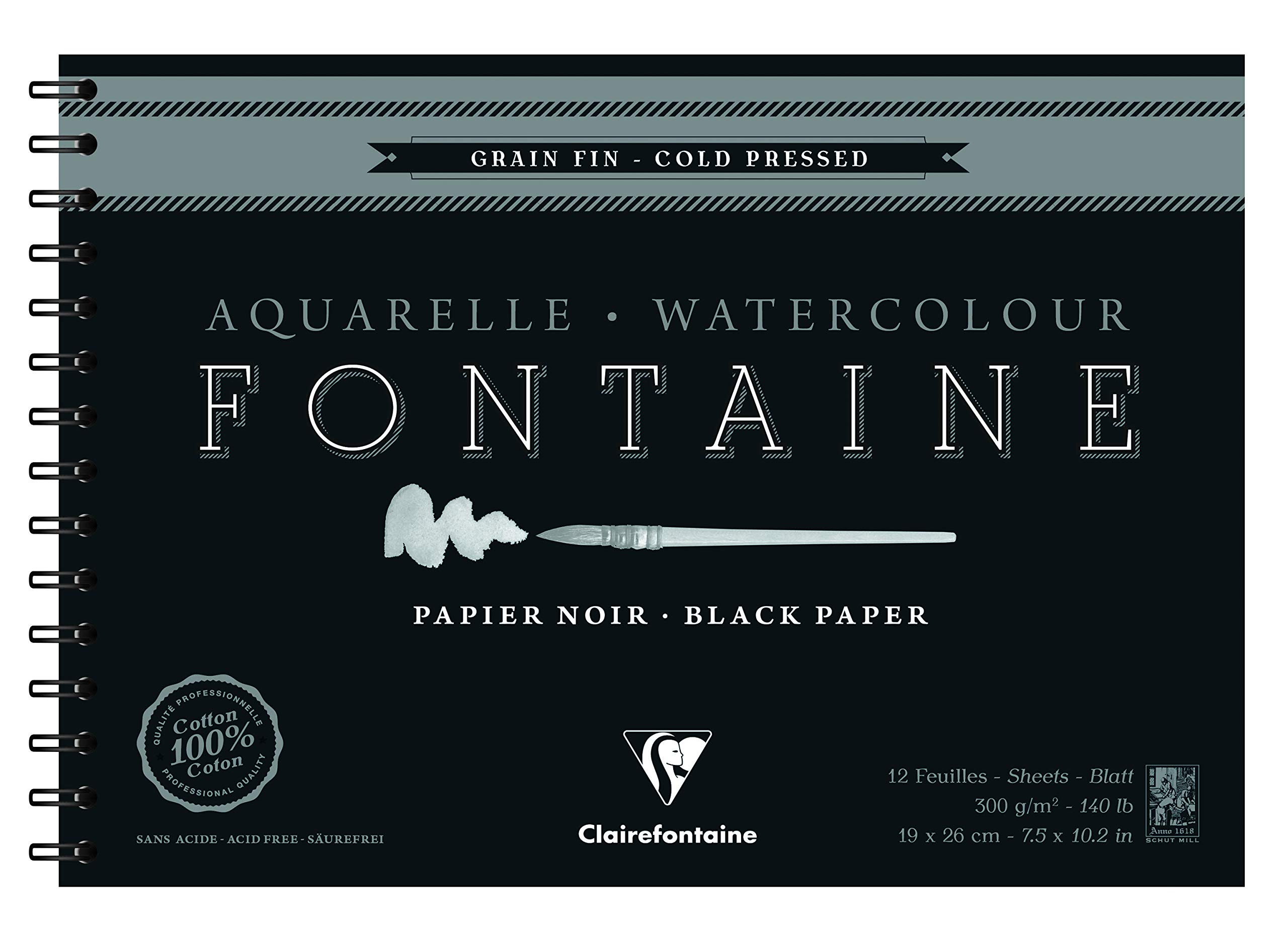 clairefontaine-painton-album-spirale-noir-19x26-300g-12f image 1