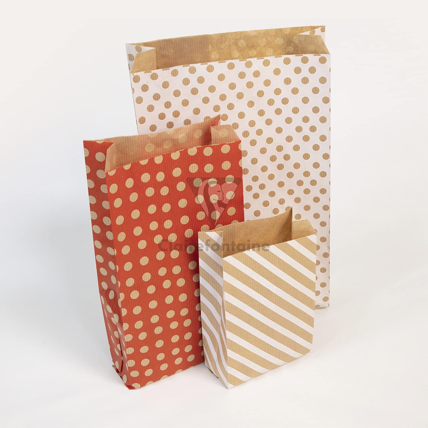 clairefontaine-tulip-sachet-50-pochettes-kraft-pois-rouges image 4