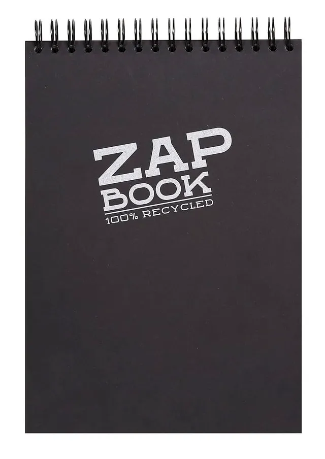 clairefontaine-forever-zap-book-8363c-bloc-croquis-a4-noir-160-feuilles image 1