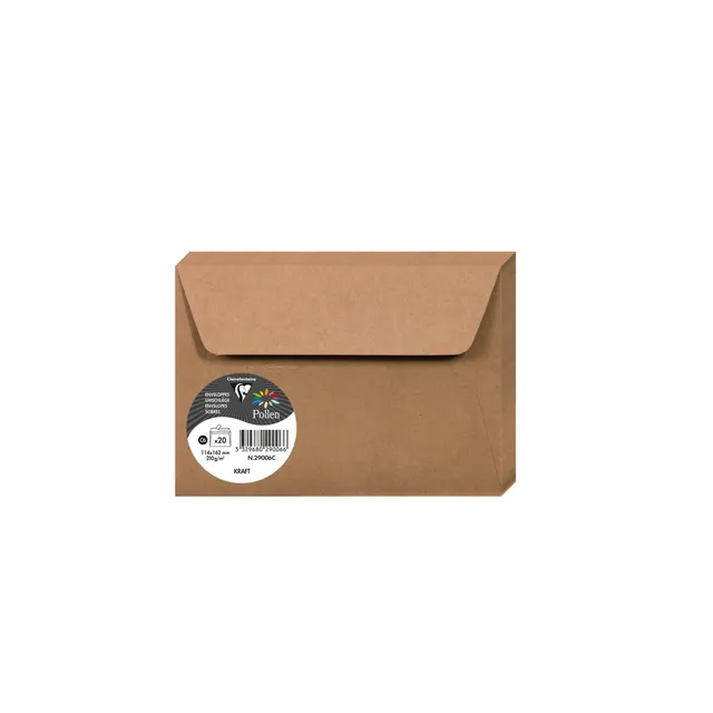 clairefontaine-pollen-29006c-enveloppes-kraft-c6-x20-120g image 1