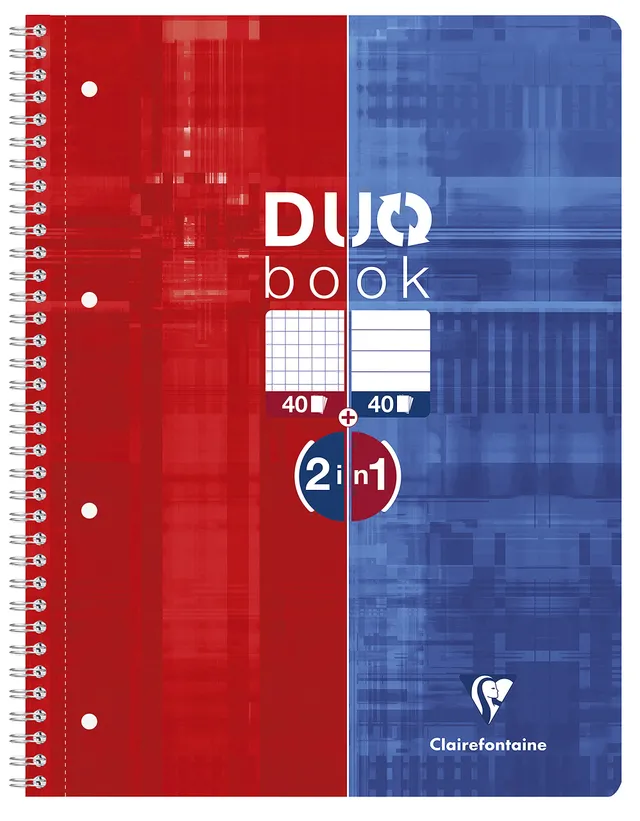 clairefontaine-duo-book-cahier-r-versible-a4-2en1-90g image 1