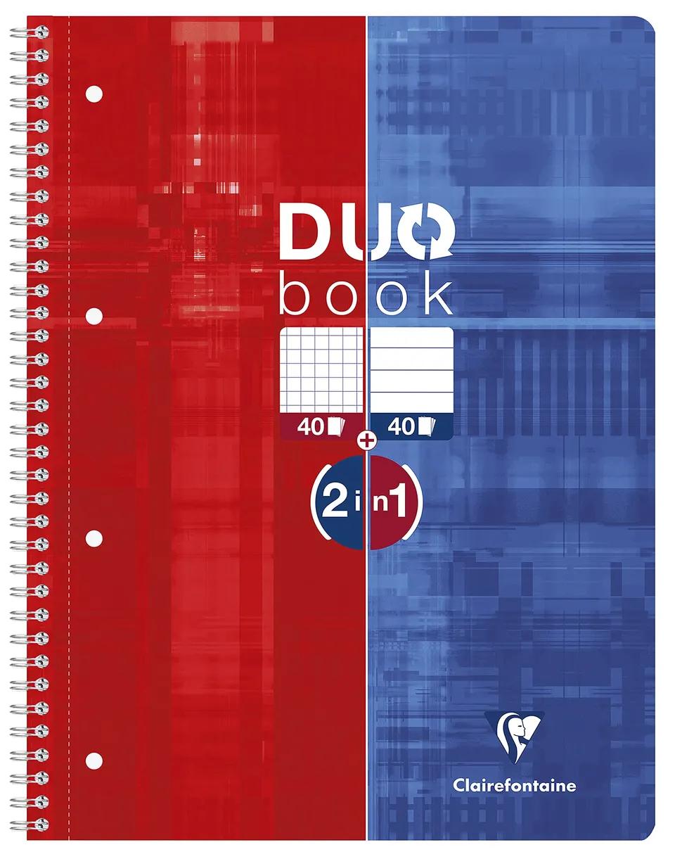 clairefontaine-duo-book-cahier-r-versible-a4-2en1-90g image 1