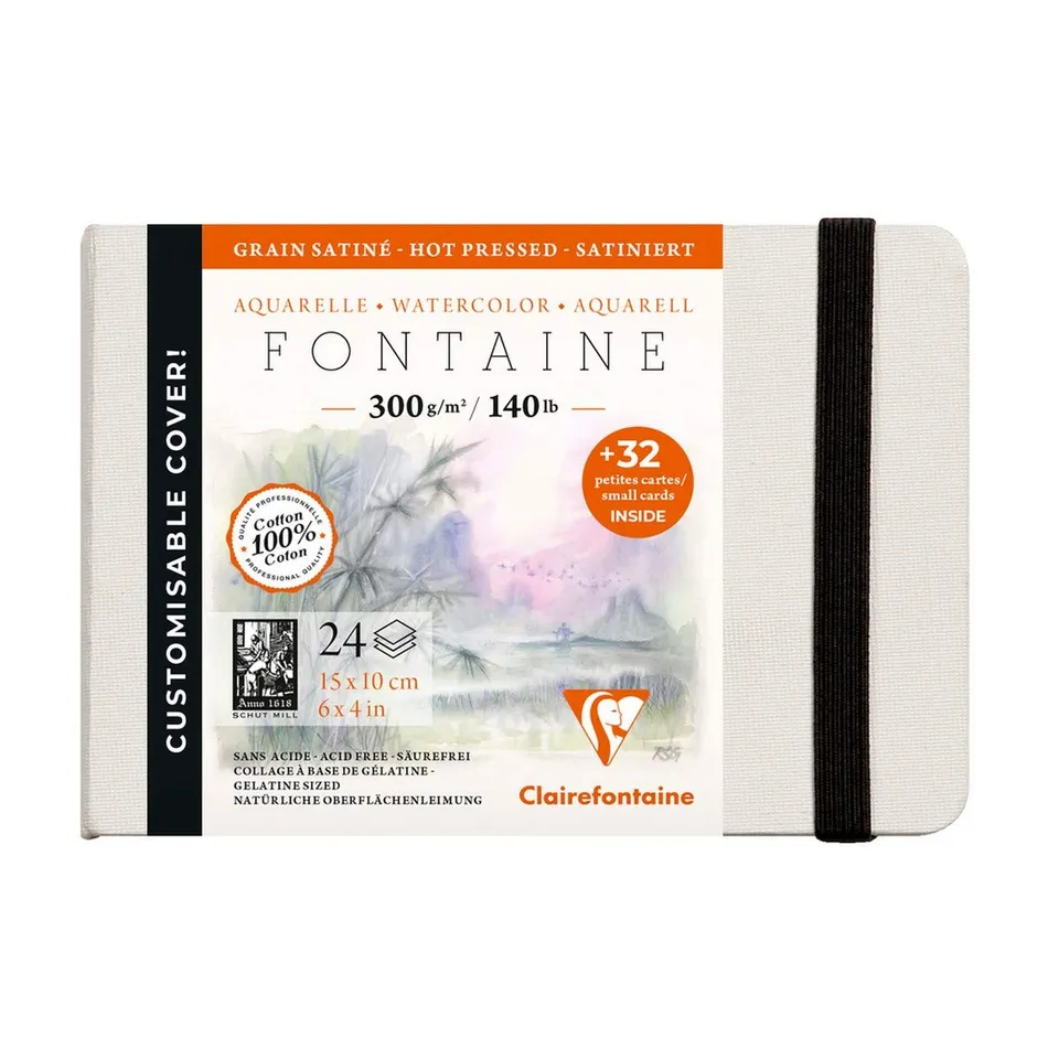 clairefontaine-fontaine-carnet-10x15-blanc-satin-300g-24-pages image 1