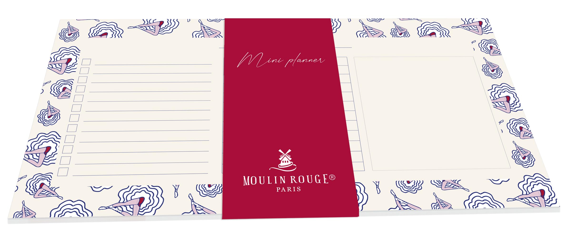 clairefontaine-moulin-rouge-812444c-mini-planner-24x12cm-50f image 1