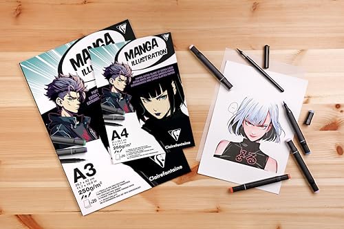 clairefontaine-painton-bloc-manga-a4-21x29-7cm-250g-20-feuilles-lisse image 7