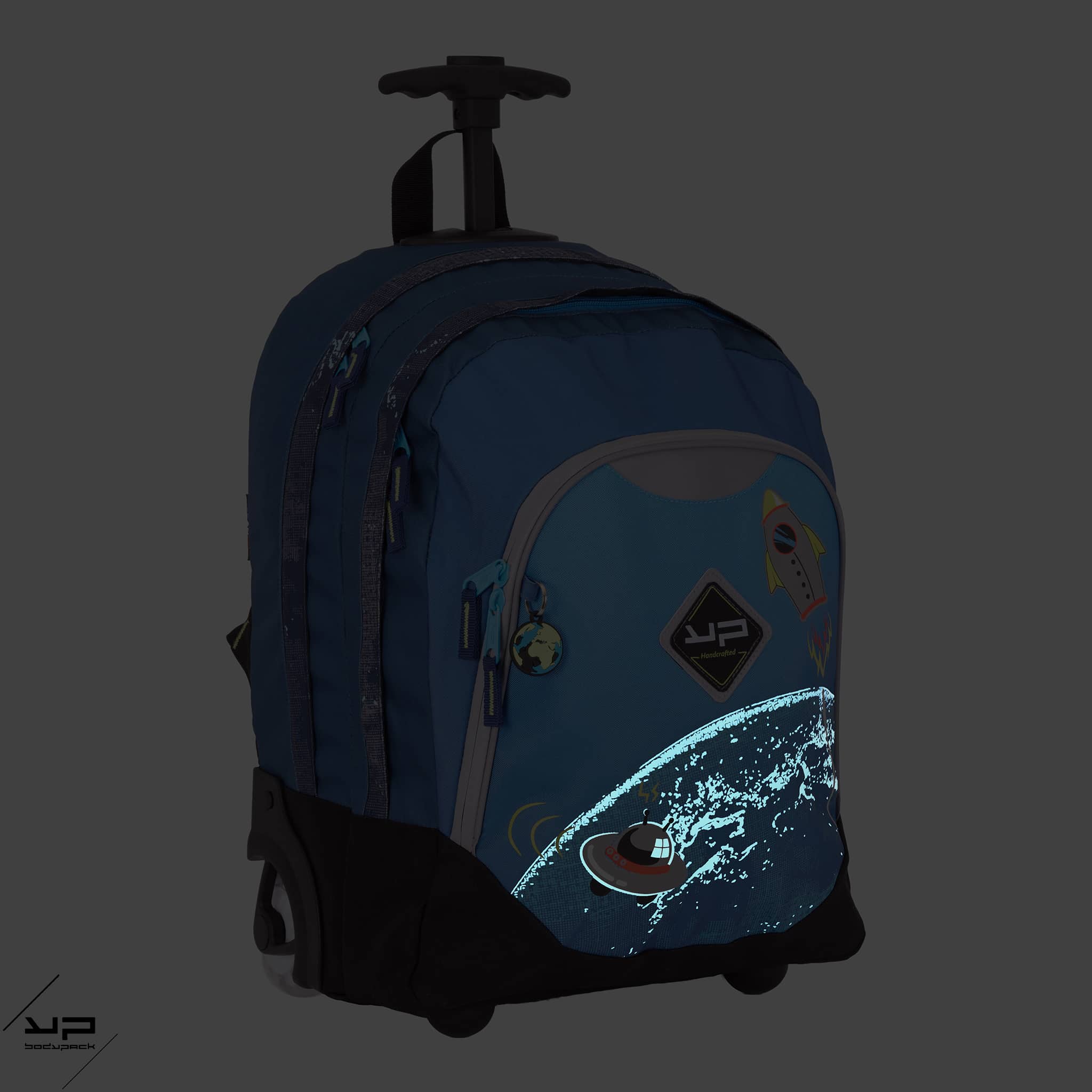 bodypack-objectif-lune-sac-dos-roulettes-bleu-primaire image 4