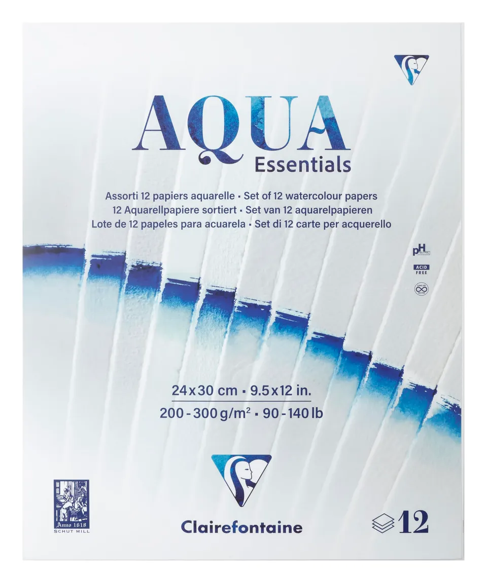 clairefontaine-painton-bloc-aqua-essentials-24x30-cm-12-papiers image 1