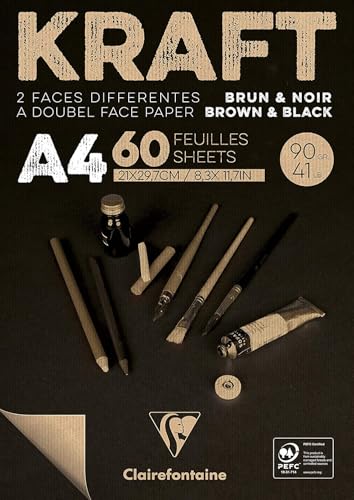 clairefontaine-975818c-bloc-kraft-bicolor-a4-60-feuilles-90g image 3