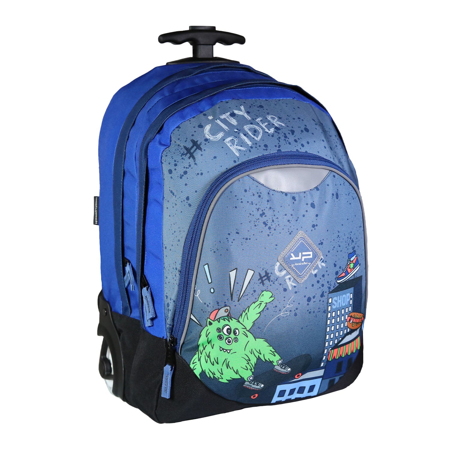 bodypack-primaire-sac-dos-roulettes-monster-bleu-2-compartiments image 2