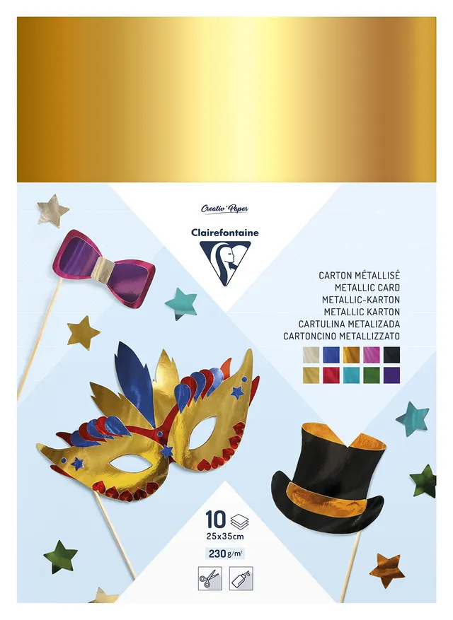 clairefontaine-tulip-papier-m-tallis-25x35-cm-assortiment-x10 image 1