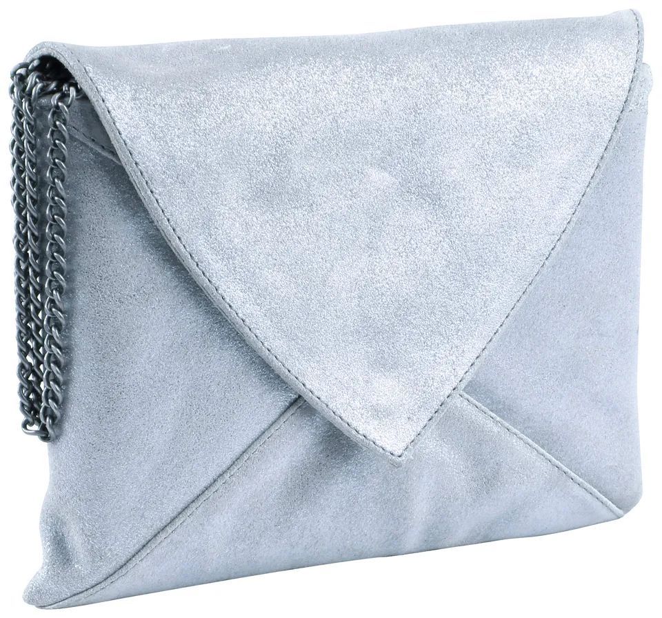 clairefontaine-pollen-pochette-cuir-plume-bleu-ciel-20x14cm image 1