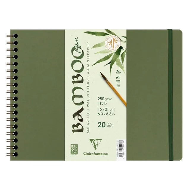clairefontaine-painton-bamboo-975929c-carnet-21x16cm-250g-bambou image 1