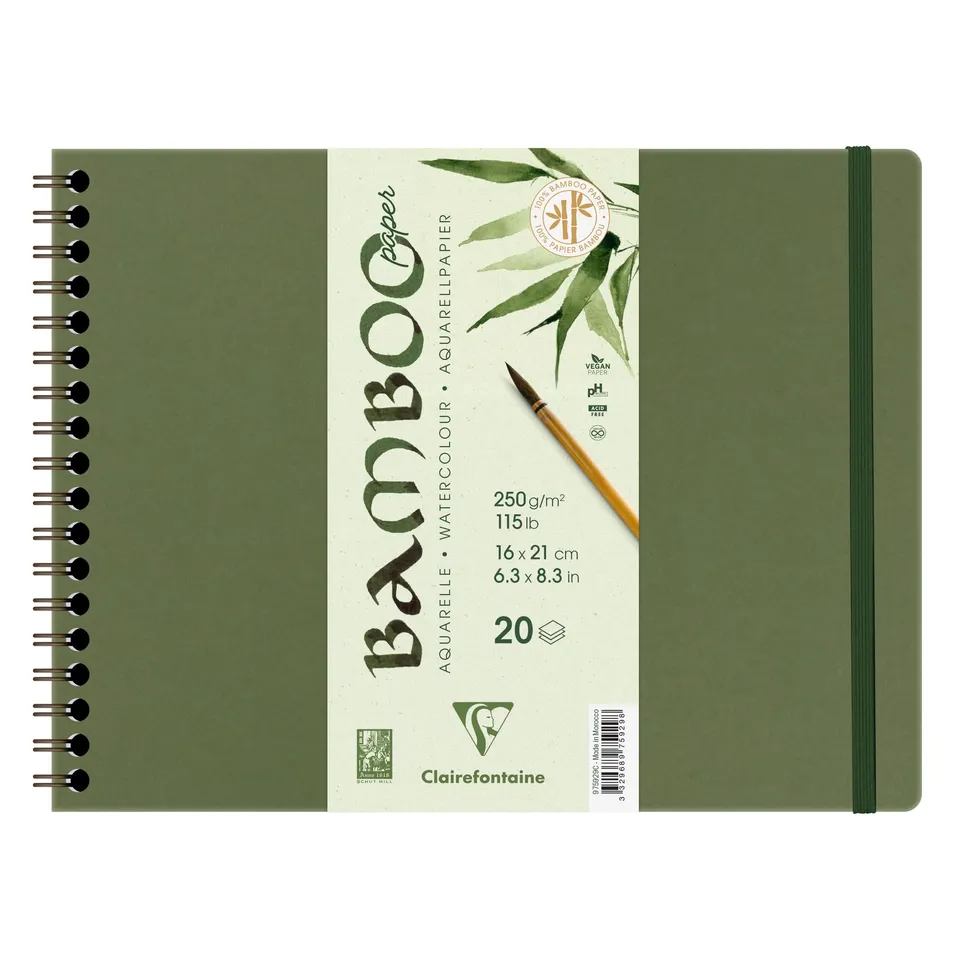 clairefontaine-painton-bamboo-975929c-carnet-21x16cm-250g-bambou image 1