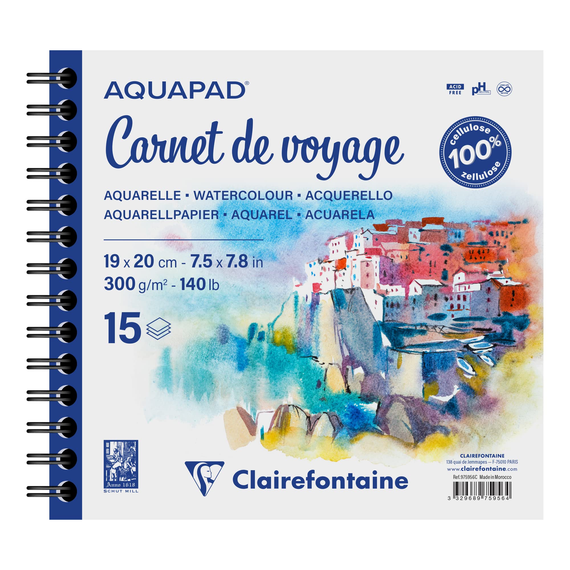 clairefontaine-painton-aquapad-carnet-aquarelle-17x27-cm-300g-grain-fin image 4