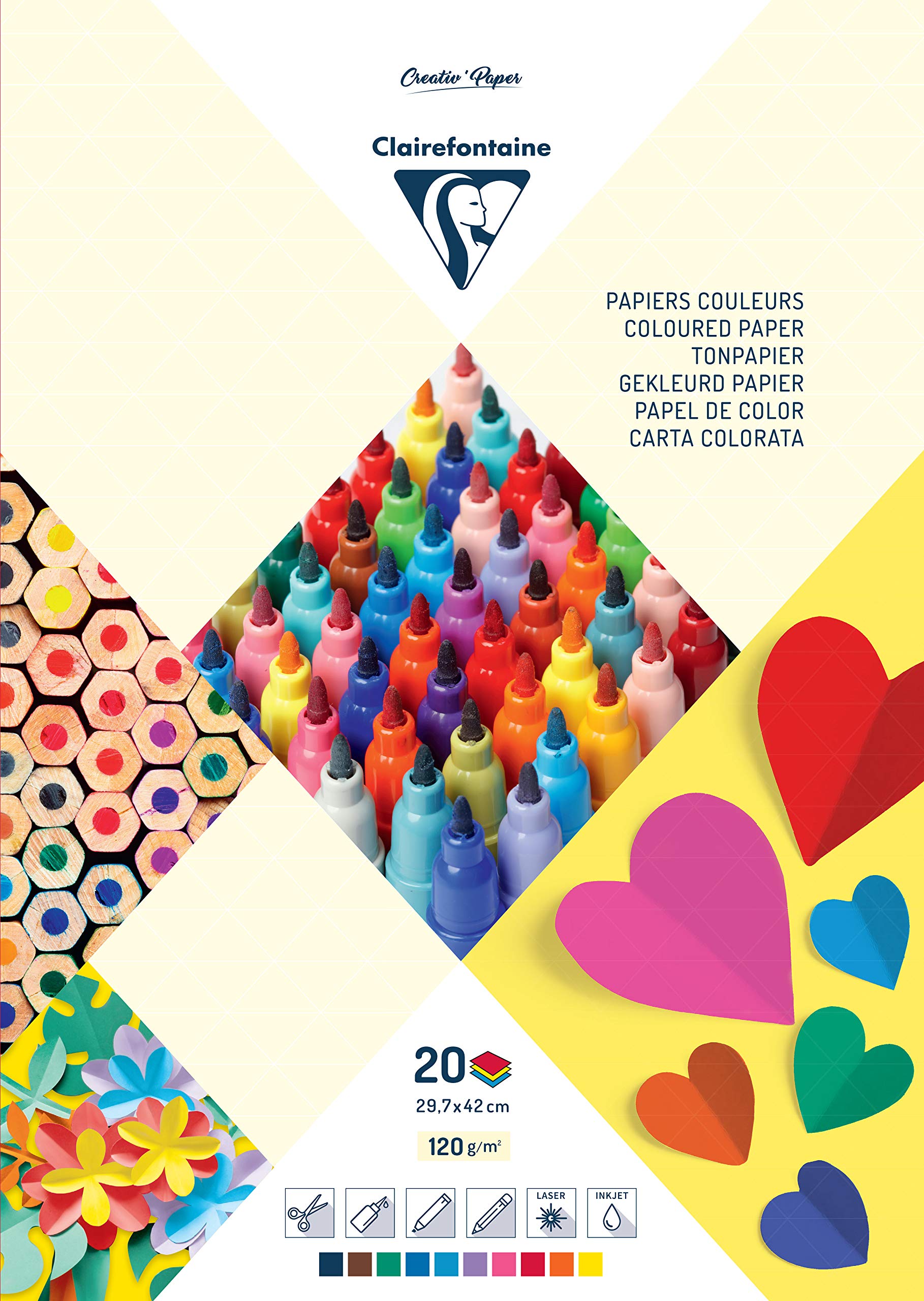 clairefontaine-back-to-basics-bloc-a3-couleur-20-feuilles-120g image 1
