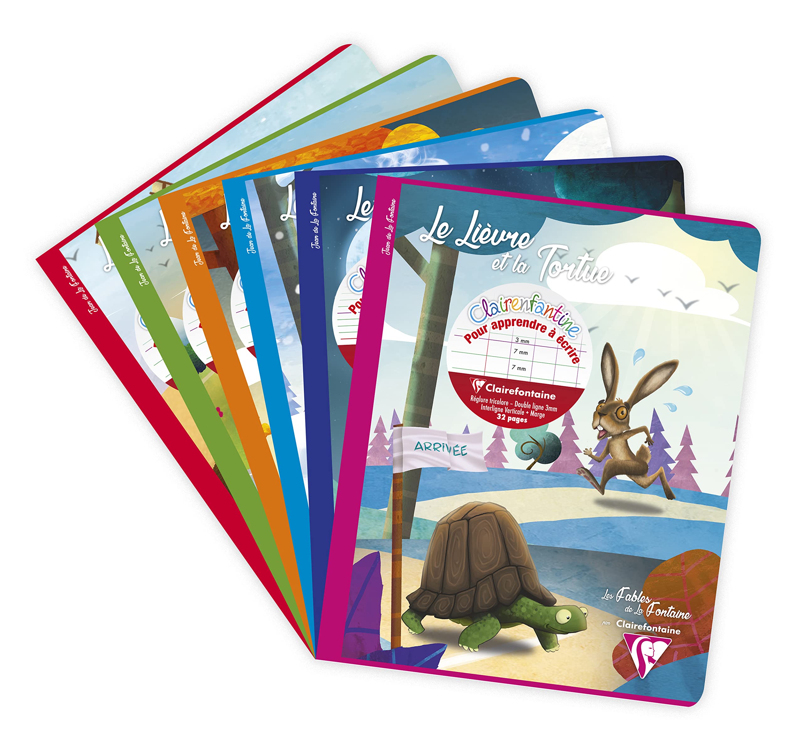clairefontaine-fables-36794c-cahier-criture-17x22-double-ligne-3-mm image 1