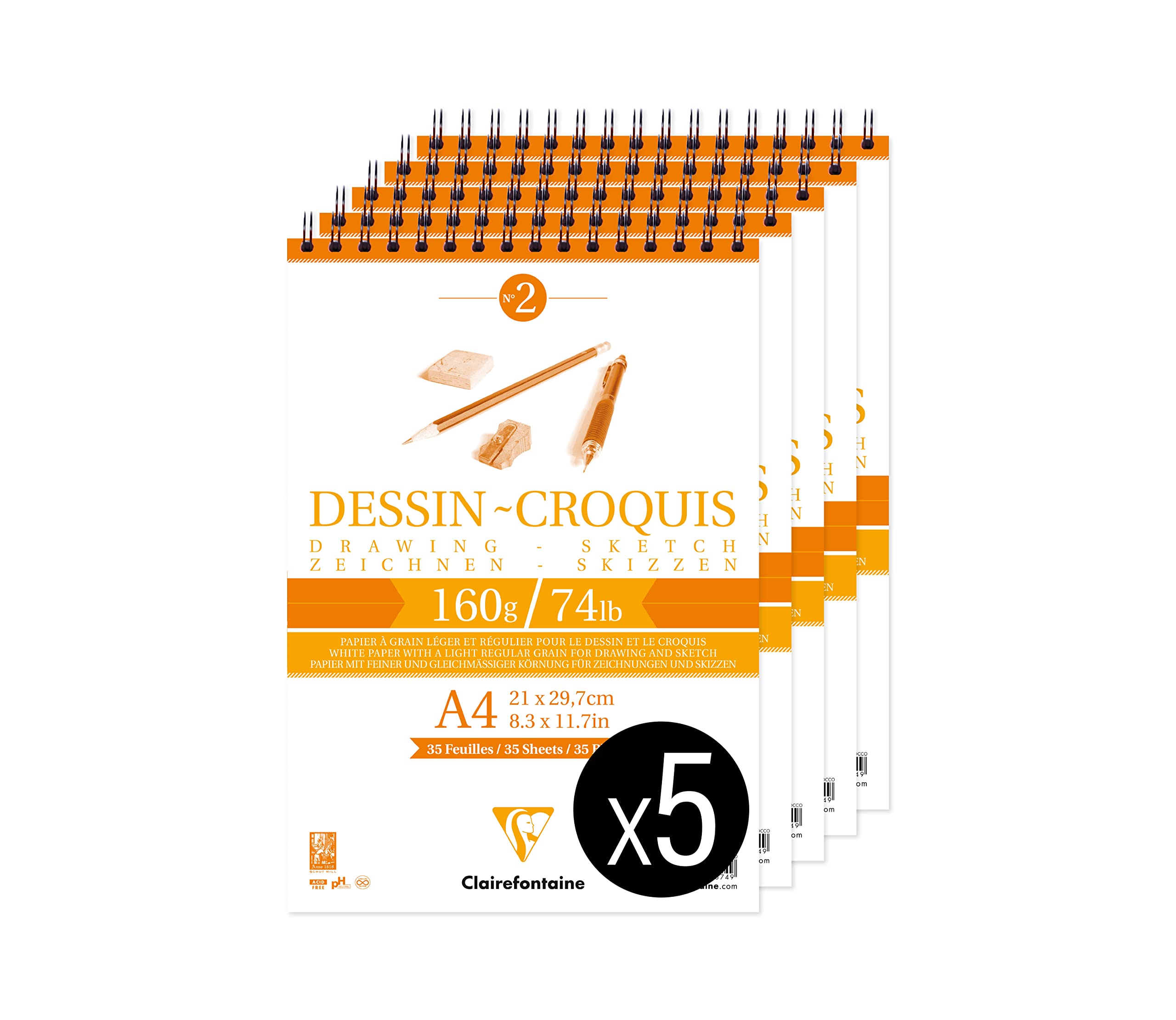 clairefontaine-painton-96614c-bloc-dessin-a4-120g-50-feuilles image 5