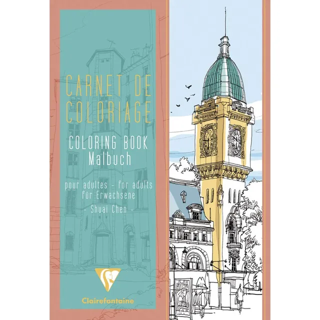 clairefontaine-carnet-coloriage-villes-adulte-a4-24-pages image 1