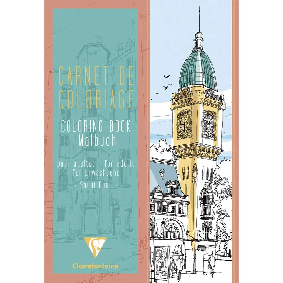 clairefontaine-carnet-coloriage-villes-adulte-a4-24-pages image 1
