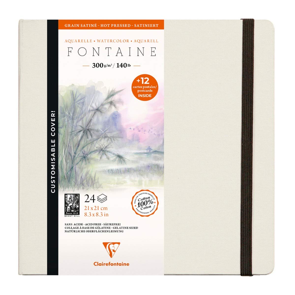 clairefontaine-975443c-carnet-aquarelle-21x21cm-300g-24p-coton image 1