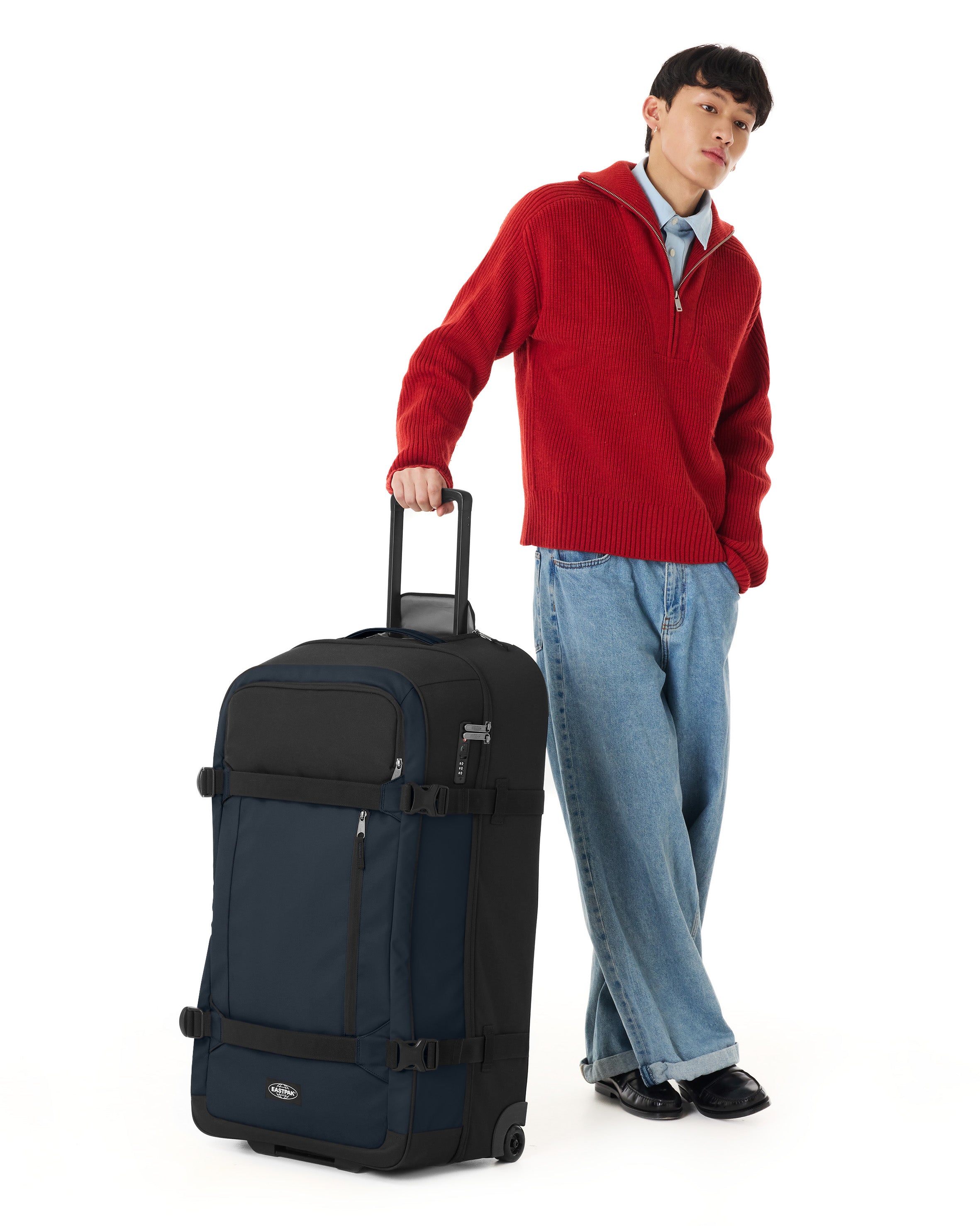 eastpak-transit-r-pro-l-valise-souple-navy-pro-coated-grand image 4