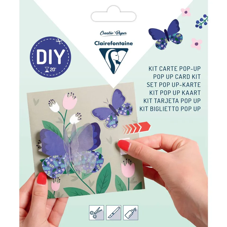 clairefontaine-pollen-kit-carte-pop-up-remerciements-140-mm image 1