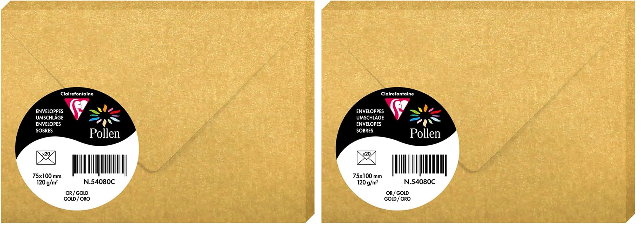 clairefontaine-pollen-mini-enveloppes-or-7-5x10cm-x20-120g image 8