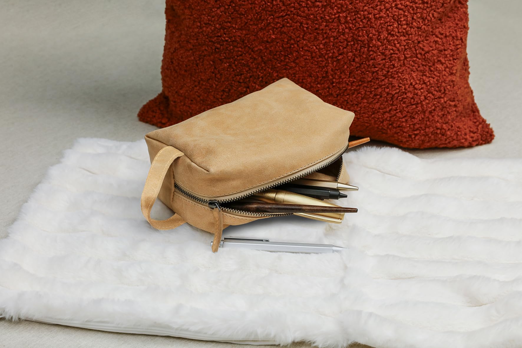 clairefontaine-terracotta-trousse-cuir-terracotta-cuir-agneau image 2