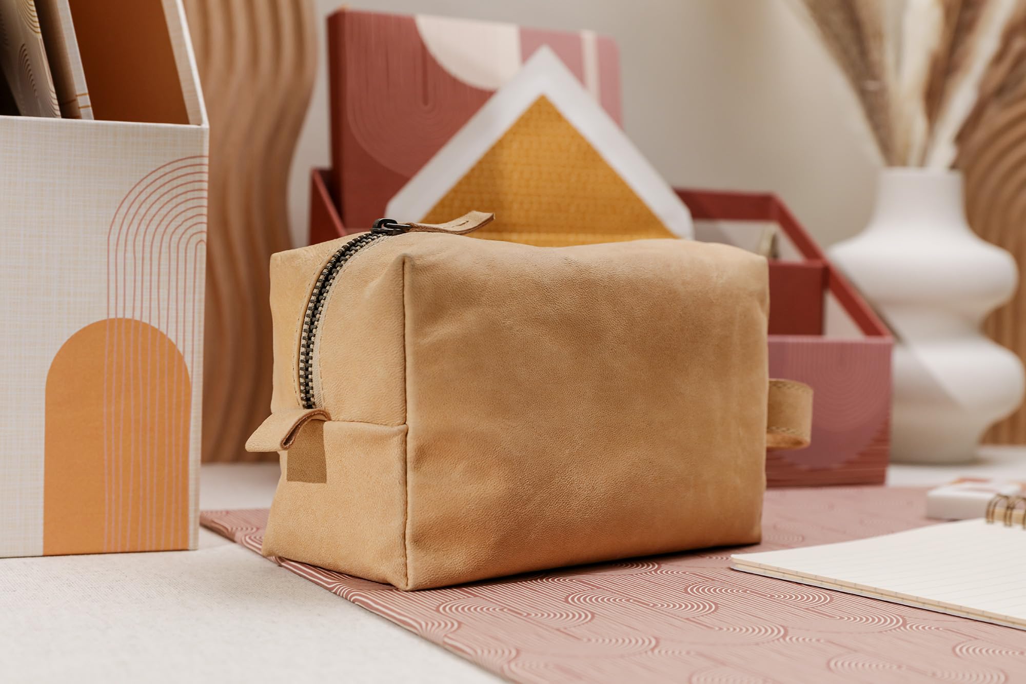clairefontaine-terracotta-trousse-cuir-terracotta-cuir-agneau image 5