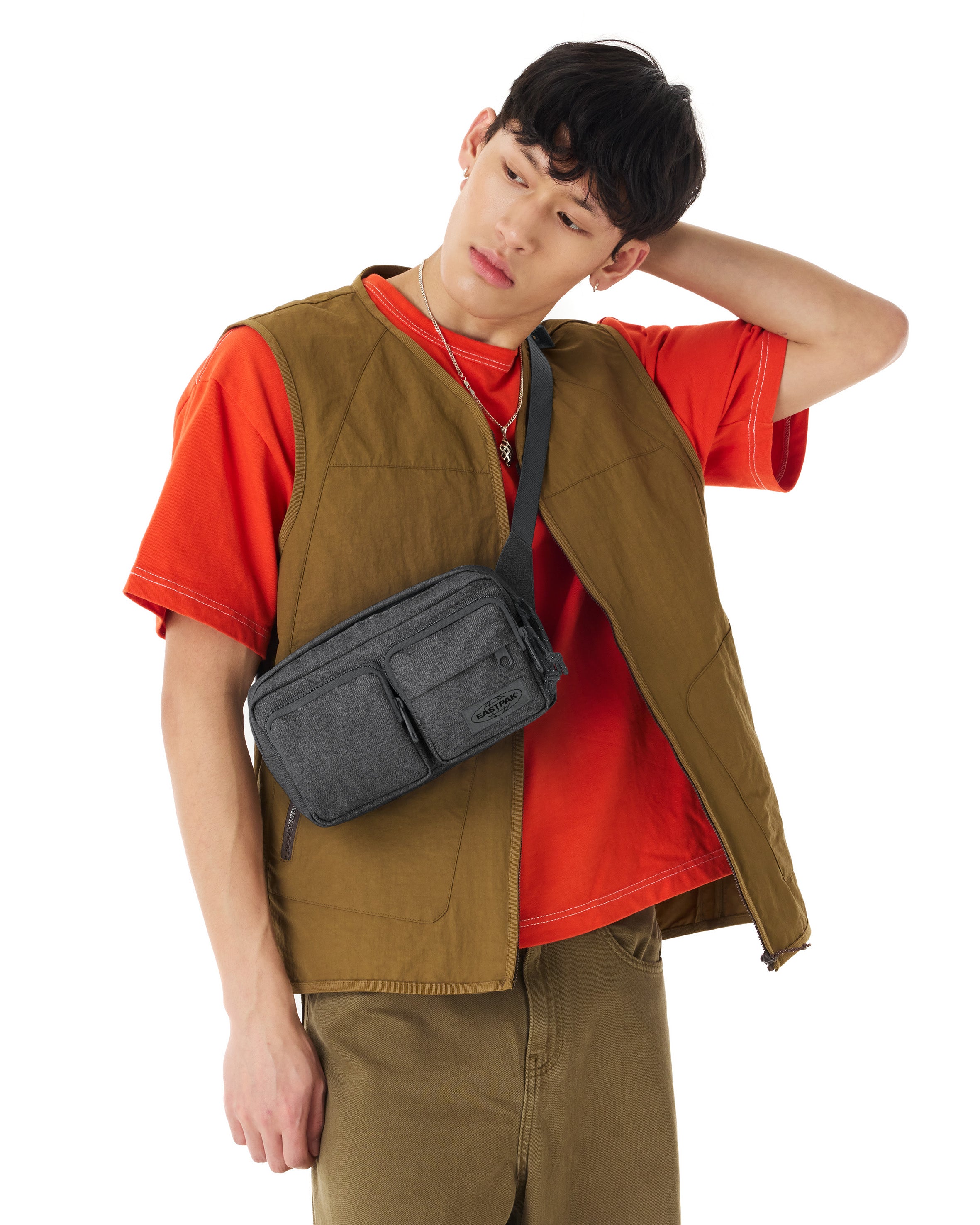 eastpak-dbl-crossbody-sac-bandouli-re-black-denim-petit-2-poches image 5