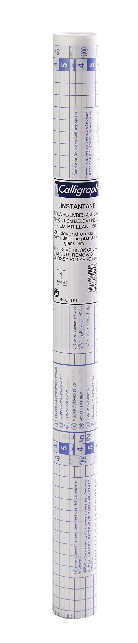 clairefontaine-l-instantan-74024c-couvre-livre-adh-sif-transparent-5x0-5-m image 1