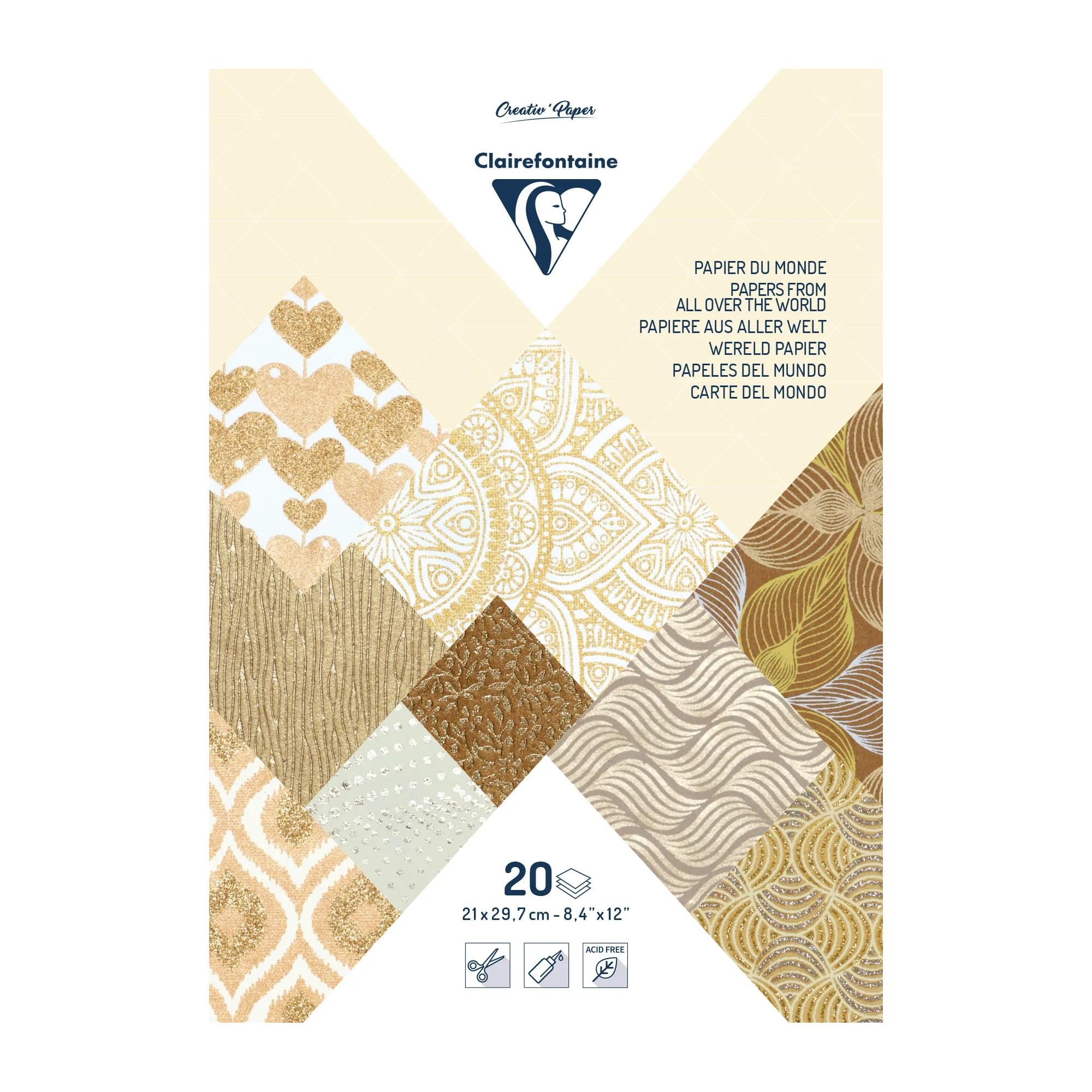 clairefontaine-bloc-papiers-artisanaux-rouges-a4-20-feuilles image 7