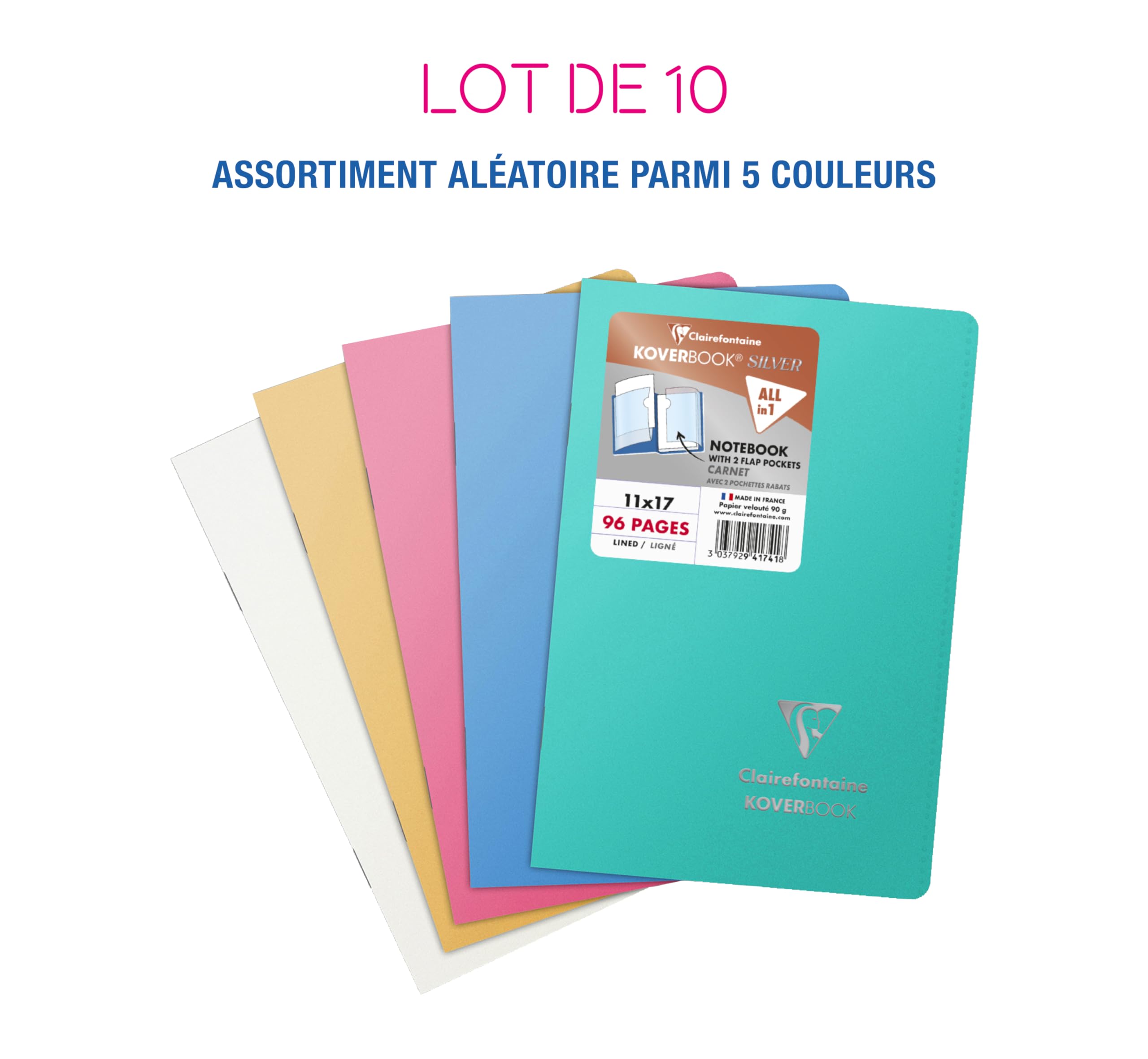 clairefontaine-koverbook-silver-lot-10-carnets-11x17-cm-96p-lign image 2