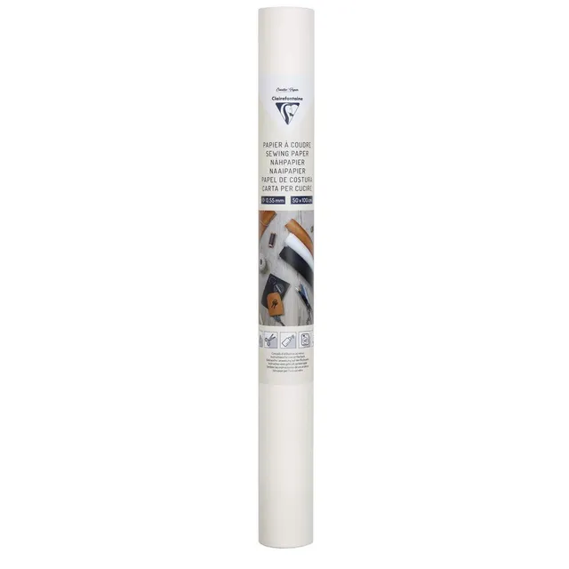 clairefontaine-tulip-papier-coudre-blanc-rouleau-50x100-cm image 1