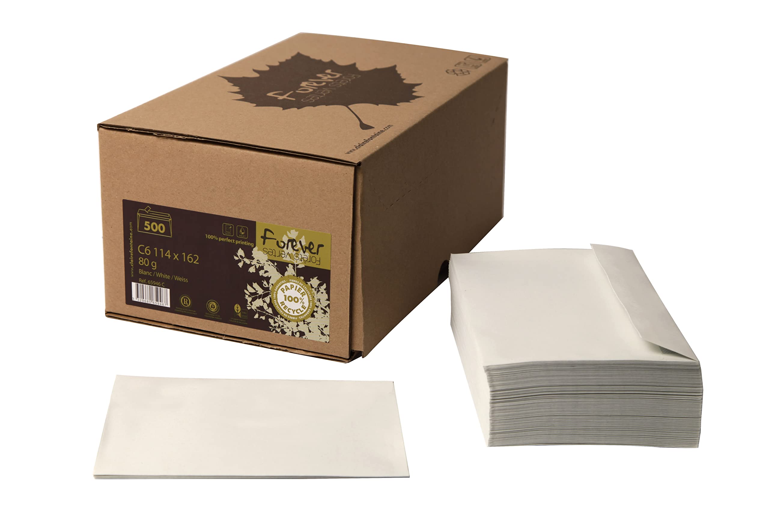 clairefontaine-forever-enveloppes-c6-blanc-80g-recycl-x500 image 2