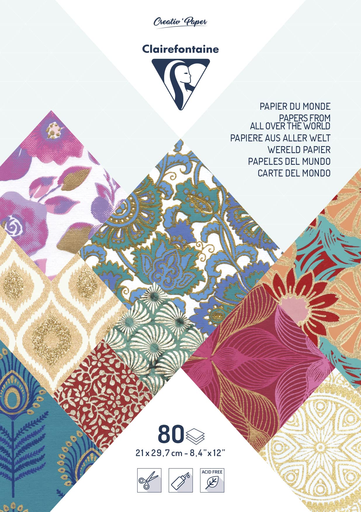 clairefontaine-bloc-papiers-artisanaux-rouges-a4-20-feuilles image 6