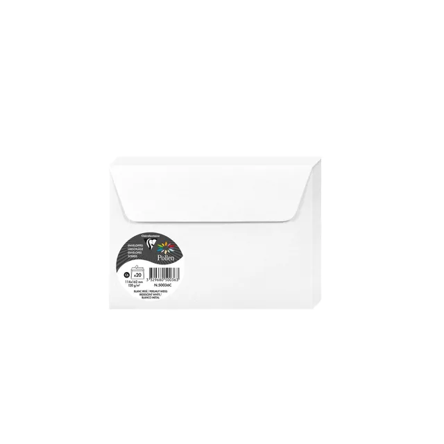 clairefontaine-triomphe-enveloppes-c6-blanc-iris-120g-x20 image 1