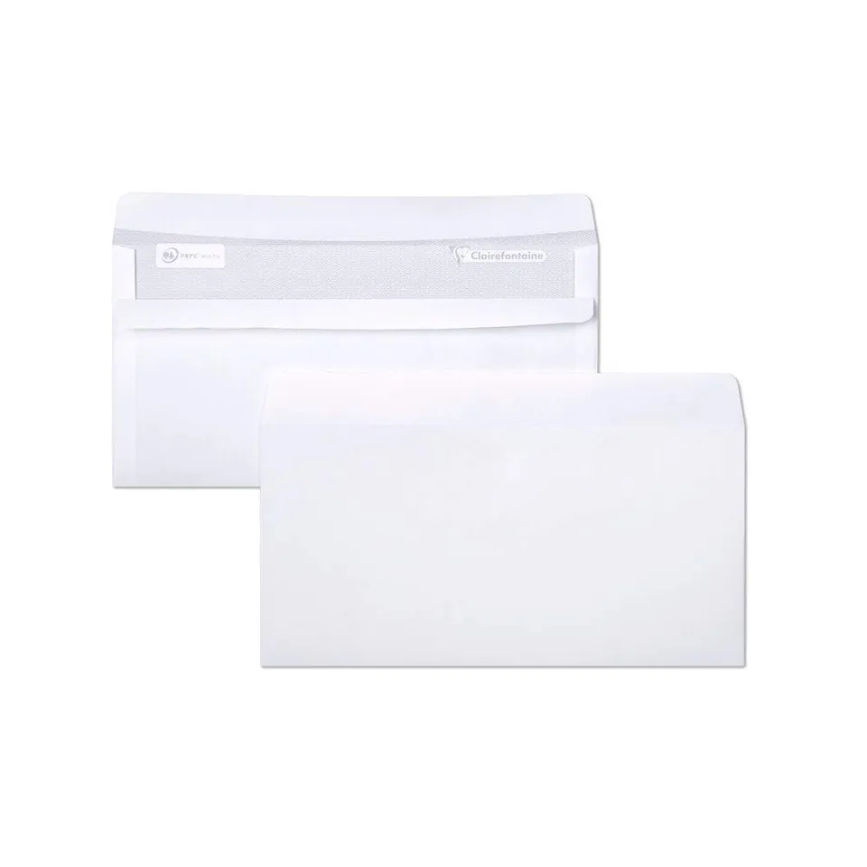 clairefontaine-triomphe-enveloppes-blanches-11x22-cm-80g-x500 image 1